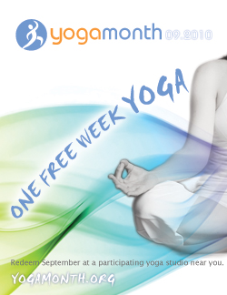 Free Yoga via yogamonth.org